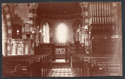 Postkarte Cattistock bei Maiden Newton Dorset Kirche Innenraum 1911 RP von Shephard