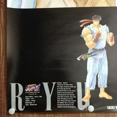 Street Fighter B2 Poster No.13 Ryu Game Not for Sale Character