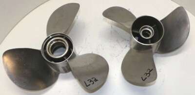 28P Yanmar 3 Blade Dual Prop Front Rear RH LH Stainless Steel Propeller Set L32