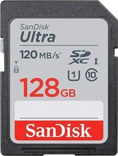 SanDisk 128GB Ultra SDXC UHS-I Memory Card - 120MB/s, C10, U1, Full HD, SD Card