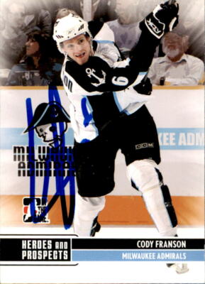 Cody Franson Signed 2009/10 Heroes And Prospects Card #52