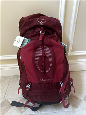 Osprey Aura AG 50L Women's Backpack, Berry Sorbet Red, WXS/S, Brand New  with Tag | eBay