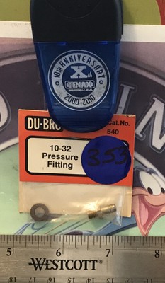 Du-Bro 540 Druckverschraubung 10-32 – Messing, Mit Mutter & Faserunterlegscheibe