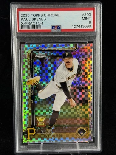 2025 Topps Chrome X-Fractor Allstar Rookie Gold Cup Paul Skenes PSA 9 Xfractor