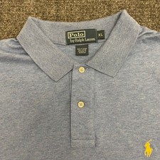 Polo by Ralph Lauren Men's Light Blue XL Short Sleeve Polo Shirt