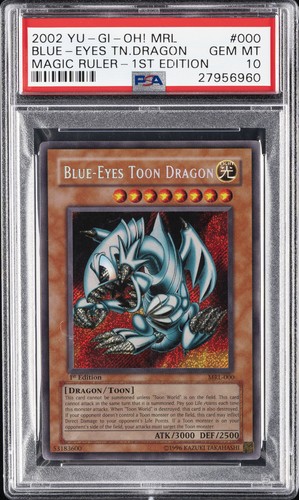 Yugioh Blue Eyes Toon Dragon Magic Ruler MRL-000 1st Edition PSA 10 Gem Mint