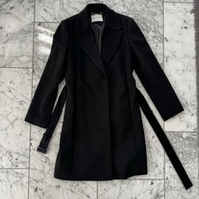 Hugo Boss Mantel Damen Schwarz 42 Schurwolle Kaschmir Coat wie NEU KP € 499