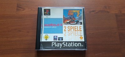 Wipeout 3 + Destruction Derby 2 (Sony Playstation 1 Ps1) Ovp In Neuer Hülle Pal