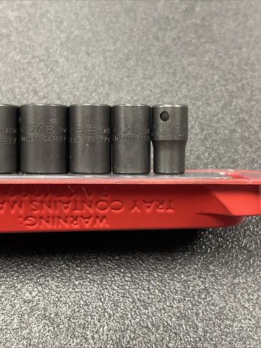 Snap-on™ 1/4" 6-point 1/4" to 9/16" SAE Shallow Impact Socket Set 106IMTM C34 - Picture 10 of 10