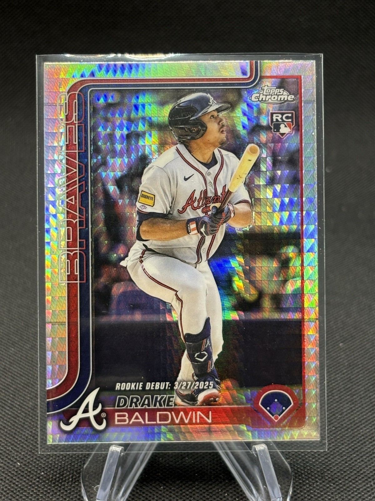 2025 TOPPS CHROME UPDATE DRAKE BALDWIN ROOKIE PRISM REFRACTOR #USC88 BRAVES RC