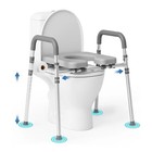 POPWISE Toilet Seat Riser Gray Aluminum Alloy 500 lb FZK-180004 — photo 6