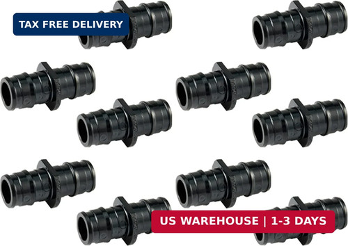 10 Piece EFIELD Poly PPSU Pex-A Expansion Fittings,1/2" x 1/2"Coupling
