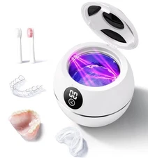 45KHz Ultrasonic Retainer Cleaner Machine, 230ML Denture Cleaner for Retainer