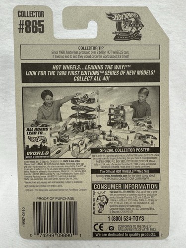 Hot Wheels Mainline #865 Ford F-150 white,ex.card,i combine shipping-1998 - Picture 2 of 4