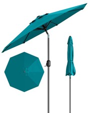 9FT Outdoor Patio Umbrella, Portable Sun Shade with Push Button Tilt and Crank