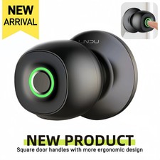 LNDU Keyless Fingerprint Door Knob Lock Smart App Control Bluetooth Auto Lock