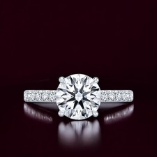 Engagement Women Ring Semi Mount Setting Round Diamond 0.50 Carat 14k White Gold