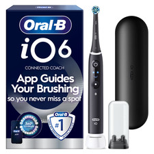 Image of Oral-B iO6 Black Lava Smart Electric Toothbrush with AI Technology