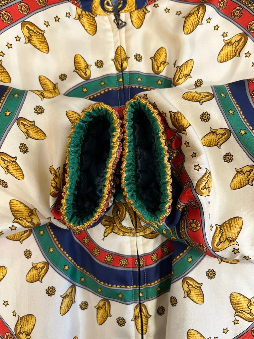 Gucci Silk Print Bomber Jacket Men’s 48 Multicolor Used From Japan thumbnail 4