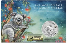 2025 Australia Koala with Bison Privy ANA WMF Show 1 oz Silver Coin in Card