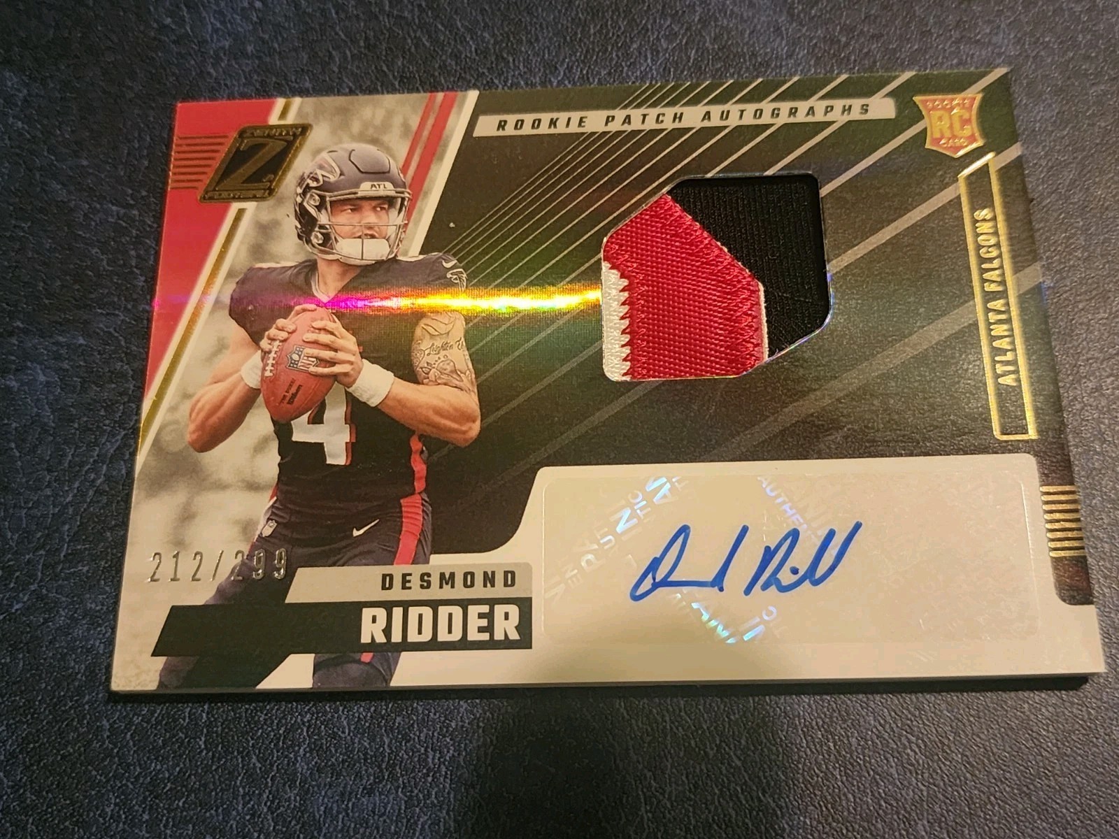 2022 3 COLOR PATCH RC AUTO RPA DESMOND RIDDER ZENITH PATCH AUTO ROOKIE #/299