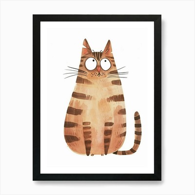 Toyger Katze Clipart Illustration 1 A gerahmtes Wandbild Poster Leinwanddruck Bild