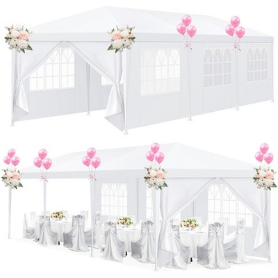 Wedding Tent Gazebo Heavy Duty Canopy Party with 8 Side Walls 10'x30' Outdoor