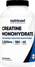 Nutricost Creatine Monohydrate 3,000mg, 180 Capsules (750mg Per Capsule)