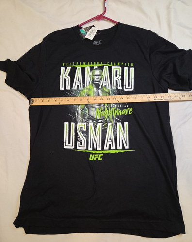 UFC Kamaru Usman Nigerian Nightmare Black Graphic T-Shirt Gr. XL Neu mit Etikett  - Bild 7 von 10