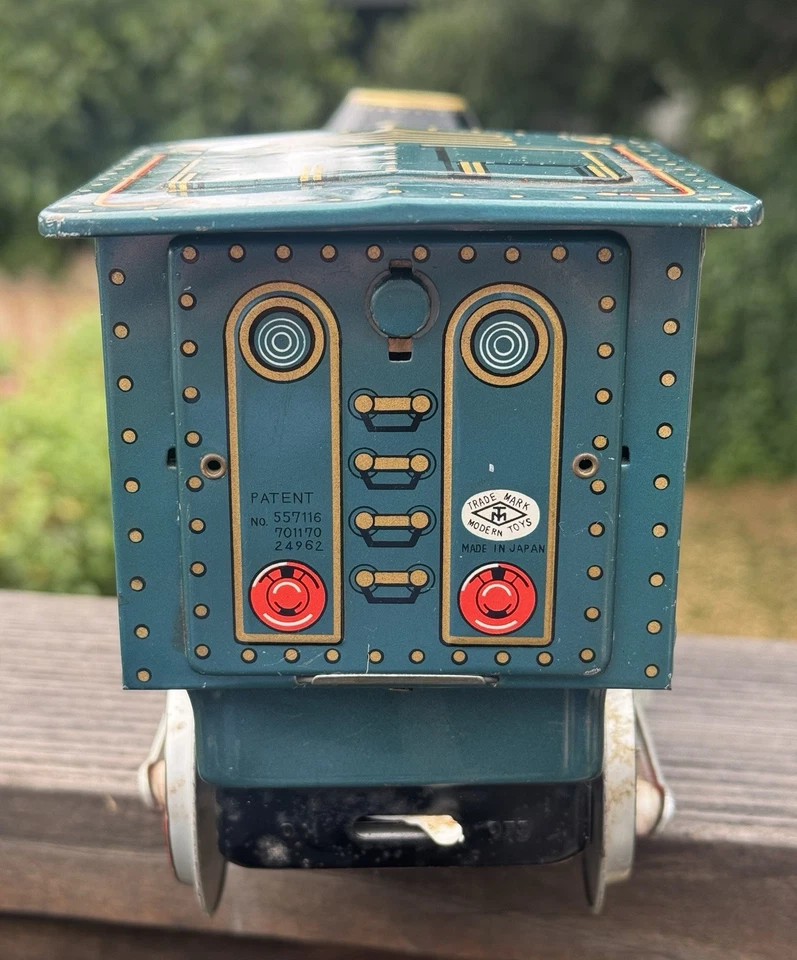 Litografía vintage de hojalata con batería de los años 60 "WESTERN" hecha en Japón por juguetes modernos Foto 4 de 4