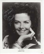 Jane Russell Signed 8 x 10 Photo / Autographed Actress
