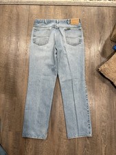 Vintage 70s Oshkosh Wisconsin faded talon zip jeans denim 33x30