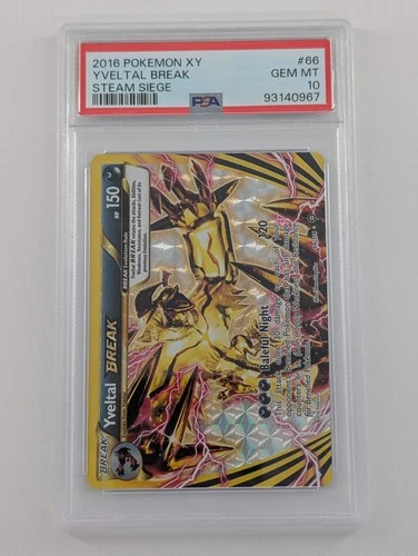 Pokemon Yveltal Break Holo - PSA 10 - Steam Siege #66 - Mint