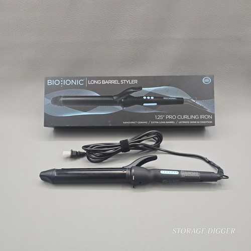 2024 Bio Ionic Long Barrel Nanoionic Ceramic 1.25" Pro Curling Iron Styler - Picture 3 of 18