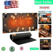 Heated Desk Mat: Artistic Honeycomb Design with Four Heating Levels