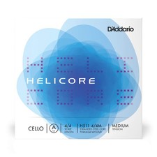 DAddario Helicore 4/4 Scale Medium Tension Single A String for Cello