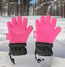 Back to School Glubbers Silicone Rubber Gloves Children Pink Waterproof Grip Dry