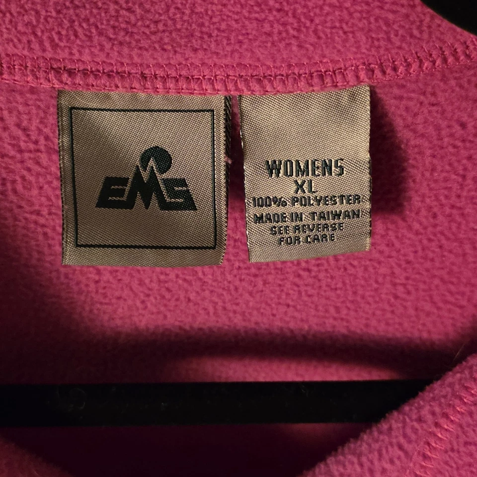 Eastern Mountain Sports EMS 1/4 zip Fleece Top Women M Green Hike Trail Pullover - Image 3 of 4