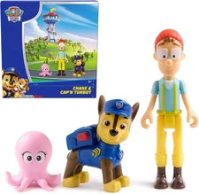 Chase & Captain Turbot Figure Pack with Baby Octopus Toy Figure, Kids Toys for B