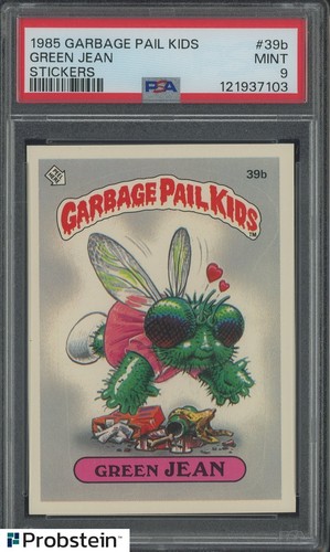 1985 Topps Garbage Pail Kids GPK Stickers #39b Green Jean PSA 9 MINT
