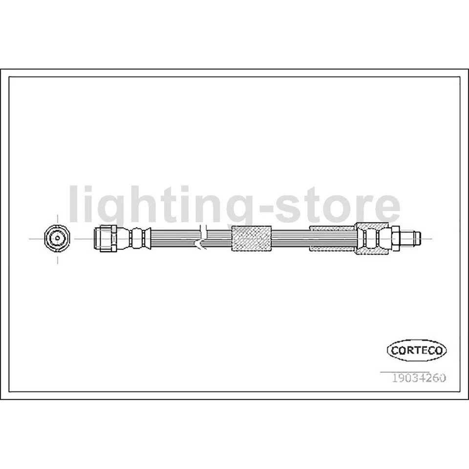 Línea de freno de manguera hidráulica de freno delantero 2 para Mercedes-Benz C320 3,2 L Foto 3 de 3