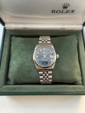 Rolex Oyster Perpetual Datejust 31 68240 Blue Roman Dial 1996 Box & Papers