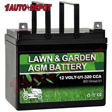Lawn  Garden SLA AGM Battery 12V 320CCA BCI Group U1 Starting for Lawn Mower
