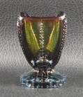 Boyd's Crystal Art Glass HEART TOOTHPICK HOLDER #8 RUBINA 6-20-79 Glow NOS — photo 9