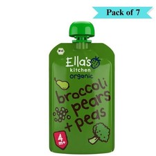 Ellas Kitchen Stage 1 Broccoli Pears Peas - Pack of 7 120g each