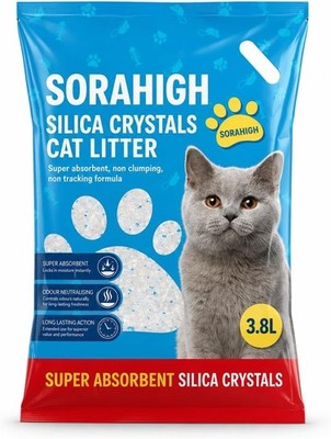 Silica Crystal Katzenstreu 3,8 l klumpfrei Geruchskontrolle wenig Tracking