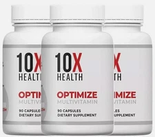 10X Formula with Multivitamins Methylated Multivitamin 90 Caps~ Health Optimize