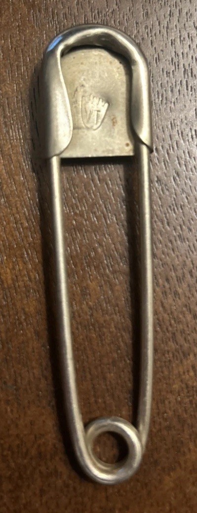 925 Navajo Signed VT Sterling Silver TURQUOISE Safety Pin Key Chain