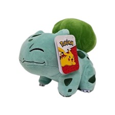 2023 Jazwares Nintendo Pokemon 8 Inch Sleeping Bulbasaur Plush Stuffed Toy