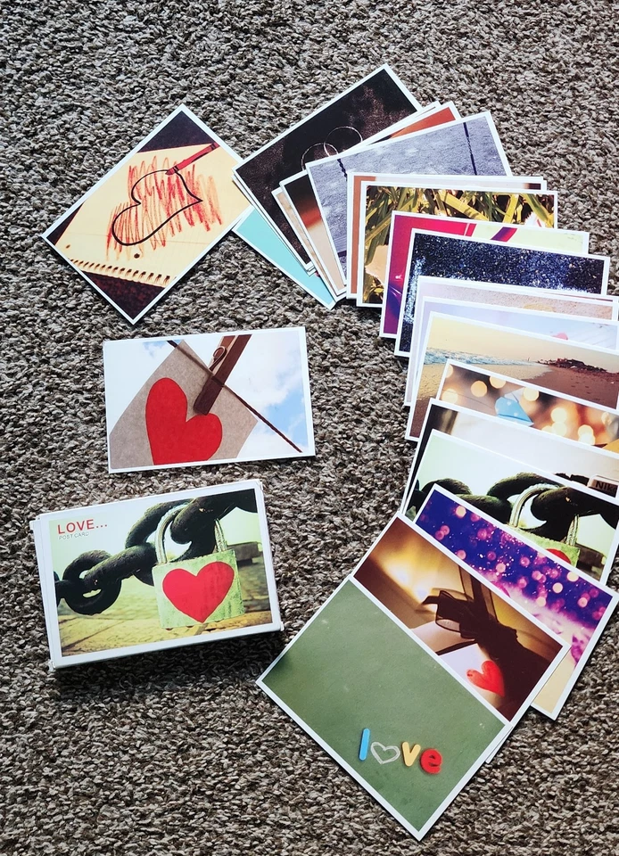 Lote de 30 postales antiguas vintage de San Valentín 30 hojas de amor antiguo NUEVO Foto 3 de 4